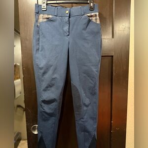 Dover Saddlery Breeches with Plaid Accents